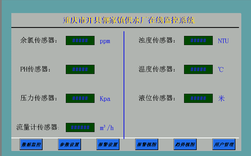 重庆开县郭家镇供水厂监控系统
